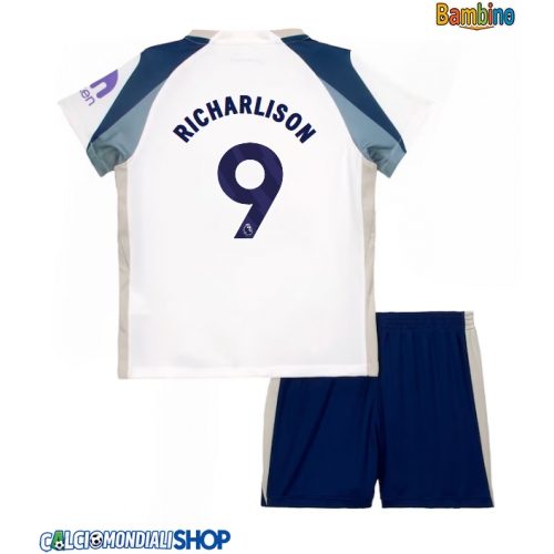 Maglie da calcio Tottenham Hotspur Richarlison #9 Prima Maglia Bambino 2025-26 Manica Corta + Pantaloni corti)